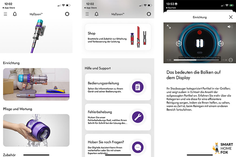 Dyson Gen 5 Detect: обзор функций приложения